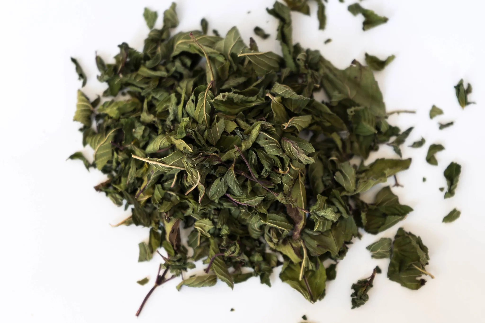 Close-up of dried peppermint herb