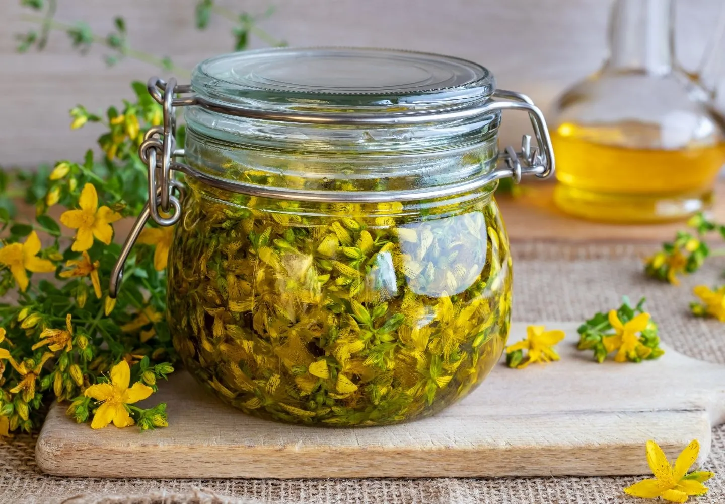 st johns wort oil in jar