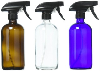 16-oz glass bottles with plastic spray triggers